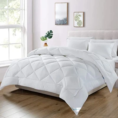 Afbeelding van Wavve dekbed 220x240. 4 seizoenen, microvezel textiel, superzacht en gezellige stof, wit