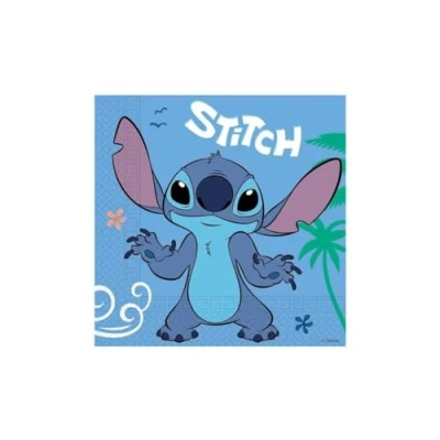 Afbeelding van ALMACENESADAN, 5072; 20 papieren servetten, ideaal voor feestjes en verjaardagen, Stitch licentie, afmetingen: 33 x cm, verpakking met servetten