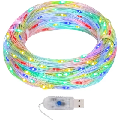 Afbeelding van Lichtsnoer met 400 microLED&#039;s meerkleurig 8 functies 40 m