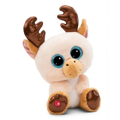 Afbeelding van Knuffel GLUBSCHIS Rendier Mandellin 15cm beige Zacht speelgoed gemaakt van pluche, schattig pluchen knuffeldier om mee te knuffelen en spelen, voor kinderen volwassenen
