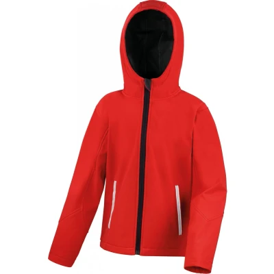Afbeelding van Result Youth TX Performance Hooded Soft Shell Jacket RT224Y Red/Black XXL (13 14)