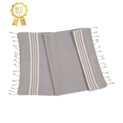 Afbeelding van Kleine Hamamdoek Krem Sultan Taupe van Lalay