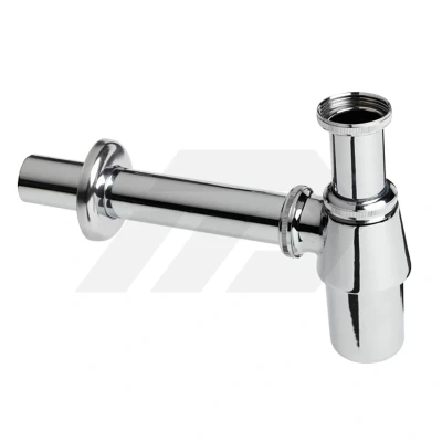 Afbeelding van Bonfix Verchroomde Bekersifon Met Muurbuis En Rozet 1 1/4&quot;