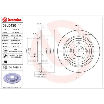 Afbeelding van Brembo Remschijven 08.D430.11