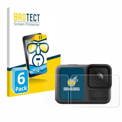 Afbeelding van BROTECT Screenprotector voor GoPro Hero 13 Black Creator Edition Folie Beschermfolie transparant (6 Stuks)
