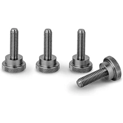Afbeelding van PrecisionGeek RVS M5 x 19mm Knurled Thumb Schroeven met Schouder (Set van 4)