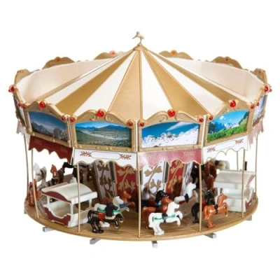 Afbeelding van FALLER kindercarrousel modelbouwset met 158 onderdelen Ø 121 x 90 mm I modelspoorbaan accessoires H0 Kirmes