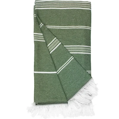 Afbeelding van The One Towelling Hamamdoek 100 x 180 cm Recyclede handdoek Hoge vochtopname 60% Katoen &amp; 40% Polyester Olijfgroen