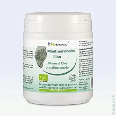 Afbeelding van Biotraxx Montmorilloniet Illite Ultra fijne minerale klei (Bentoniet), 400g/14oz
