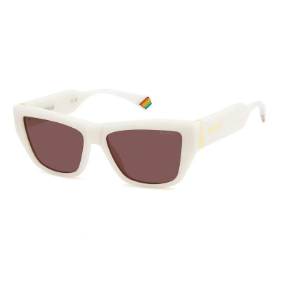 Afbeelding van Polaroid Donna PLD 6210/S/X VK6/KL Occhiali da sole Plastica Bianco Viola Cat Eye Polarizzata