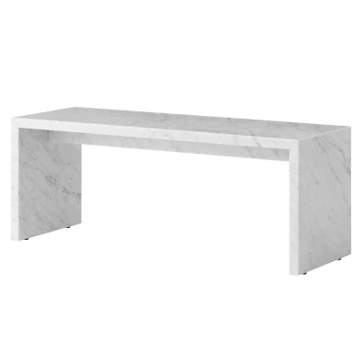 Afbeelding van Audo Copenhagen Plinth Bridge Salontafel Wit Carrara Marmer