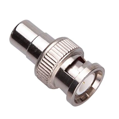Afbeelding van BNC Man naar RCA Vrouw Phono Adapter CCTV Coax Coaxial Koppeling Connector Plug Compatibel met Beveiligingscamera/Surveillance Systems, DVRs, Cameras, Switchers, TV Kabel Vernikkeld