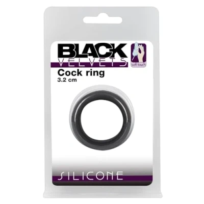 Afbeelding van Black Velvets Siliconen Penis Ring voor en Krachtige Erecties 32 mm Zwart