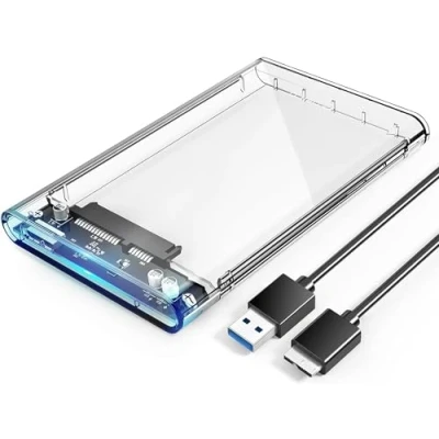 Afbeelding van ORICO Externe harde schijf behuizing, USB 3.0 naar SATA III 5 Gbit/s behuizing voor 7 mm 9,5 2,5 inch HDD en SSD, gereedschapsvrije UASP versnelling (transparant)