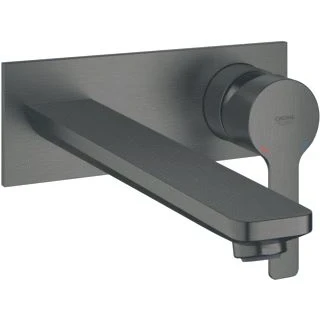 Afbeelding van Grohe lineare afbouwdeel 2 gats inbouw wandkraan l size met uitloop 20 7cm brushed hard graphite 23444al1