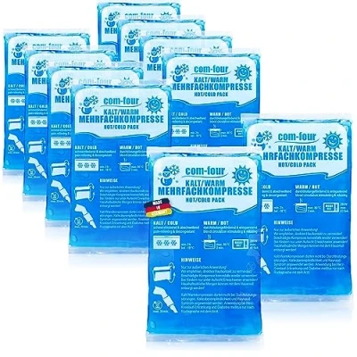 Afbeelding van COM FOUR® 10x klein meervoudig kompres, koude en warme kompressen, 16 x 9 cm geschikt voor microgolven Made in Germany (10 stuks klein)