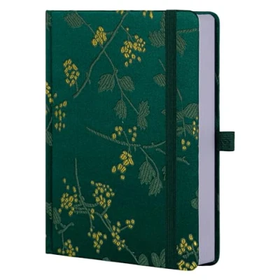 Afbeelding van TIEFOSSI Classic College gelinieerd schrijfnotitieboek voor vrouwen Mannen, 316 genummerde pagina&#039;s dagboek 100 GSM, A5 hardcover notitieboek met pocket, dagboeken om te schrijven