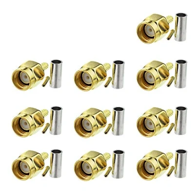 Afbeelding van Eightwood Wifi antenne RPSMA adapter RP SMA connector PCB DIY montage Rechte krimp 10st Compatibel voor Draadloze module RG174 RG316 LMR100 RF kabel