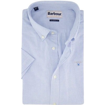 Afbeelding van Barbour casual overhemd korte mouw lichtblauw