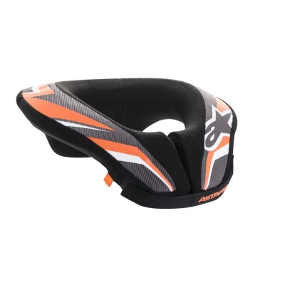 Afbeelding van Alpinestars 2024 Jeugd Sequence Nekbeschermer Zwart / Antraciet Oranje maat S/M