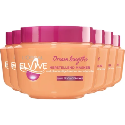 Afbeelding van 6x L&#039;Oréal Elvive Dream Lengths Haarmasker 300 ml