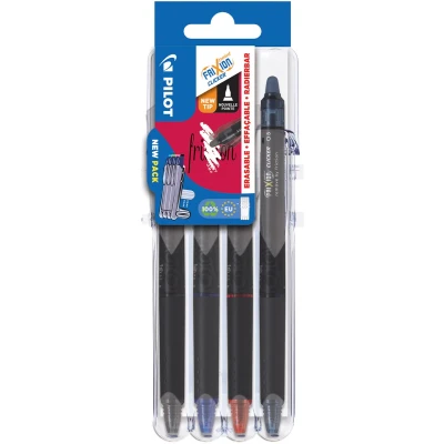 Afbeelding van Pilot Intrekbare Roller Frixion Point Clicker 05 2 Go, Fijne Punt, Blister Met 4 Stuks Gelroller