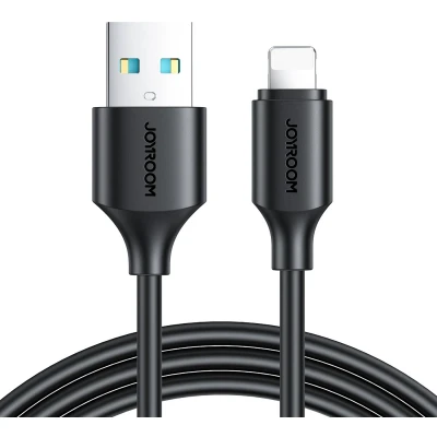 Afbeelding van Joyroom 2.4A Lightning datakabel 1m met snellaadfunctie Zwart