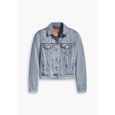 Afbeelding van Levi&#039;s dames Trucker spijkerjas met lichte wassing in de kleur Indigo, maat: XXS