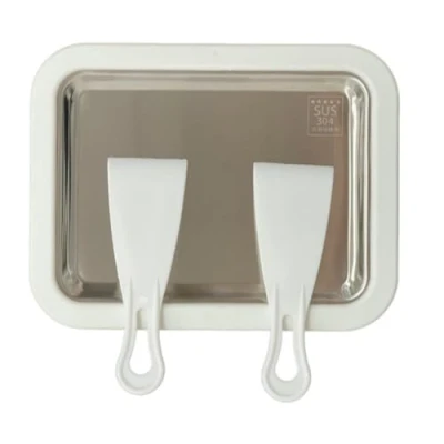 Afbeelding van AENZA IJsrolls machine, ijsplaat voor ijsrollen met 2 spatels, doe het zelf handwerk, roestvrij staal, ijsmaker zelfgemaakte gerolde ijs, sorbet, frozen yoghurt, toevoegen van vruchten,