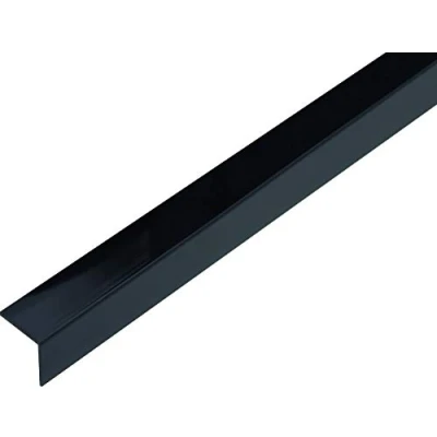 Afbeelding van Alberts 433000 hoekprofiel zelfklevend kunststof, zwart glanzend 1000 x 20 mm
