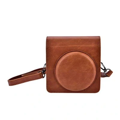 Afbeelding van EBTOOLS Elerose Mini Camera Bag, Funda de Cuero PU Tapa Desmontable con Correa para el Hombro cámara Fujifilm SQ6 (Marrón)