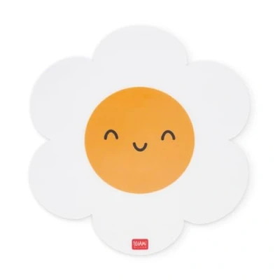 Afbeelding van Legami Muismat met anti stof en antireflecterend oppervlak van pvc, antislip rubberen basis, Daisy motief, 22,3 x 23,3 cm