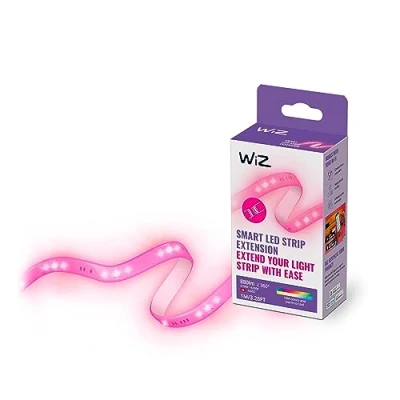 Afbeelding van WiZ LED Strip 1 Meter Uitbreiding Gekleurd en Wit Licht Slimme Lichtstrip Dimbaar