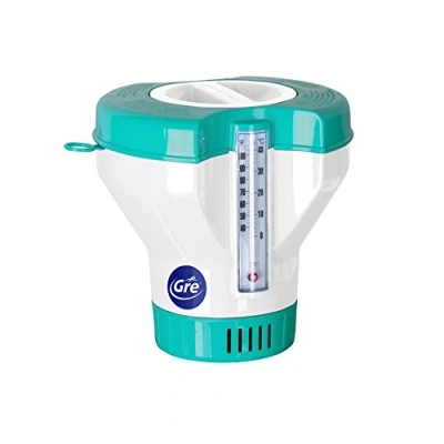 Afbeelding van Gre 40070 Chloorverspreider Ø17,5cm met Geïntegreerde Thermometer, Wit, 20 x 18 cm