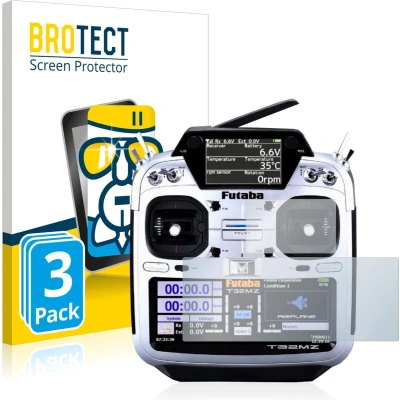 Afbeelding van BROTECT Screenprotector voor Robbe Futaba T32MZ Folie Beschermfolie Beschermglas transparant (3 Stuks)
