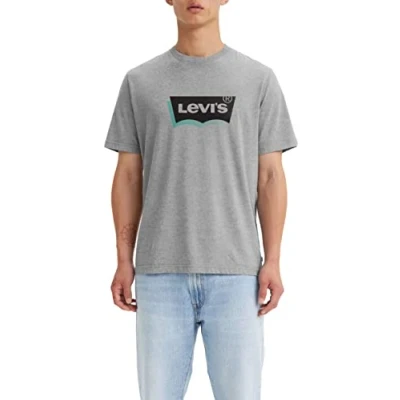 Afbeelding van Levi&#039;s Relaxed FIT TEE Tshirt print, Heren, Maat: XS, Mottled grey