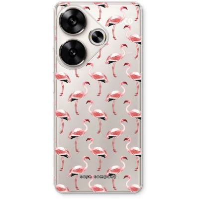 Afbeelding van Case Company® hoesje geschikt voor Xiaomi Poco F6 Flamingo Soft Cover Telefoonhoesje Bescherming aan alle Kanten en Schermrand