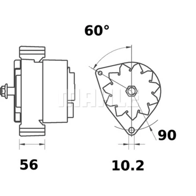 Afbeelding van Mahle Original Alternator/Dynamo MG 563