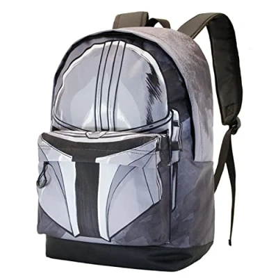 Afbeelding van The Mandalorian HS Fan Helmet rugzak, Grijs, 30 x 43 cm, inhoud 22 l, Eén maat, Rugzak