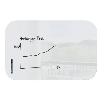 Afbeelding van Sigel glasmagneetbord Artverum wit 100x65x1cm inclusief bordmarker zwart SI GL303