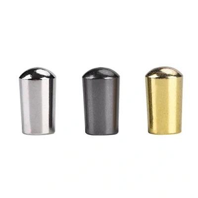 Afbeelding van 3Pcs Durable Copper 3 Way Guitar Toggle Switch Knob Tip Cap Replacement for LP EPI Electric Accessory(Silver + Black Gold)