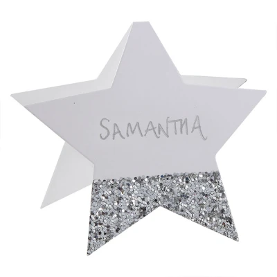 Afbeelding van Tafelkaartjes Ster Glitter 6 stuks