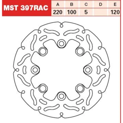 Afbeelding van Remschijf TRW MST397RAC, 1 Stuk