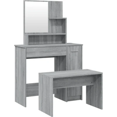 Afbeelding van vidaXL Kaptafelset 86,5x35x136 cm grijs sonoma
