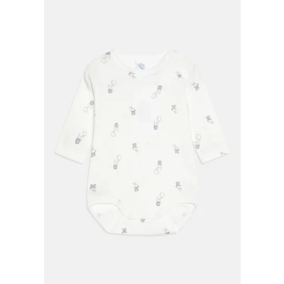 Afbeelding van Sanetta Allover Unisex Body voor kinderen, Maat: 50, White pebble
