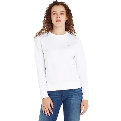 Afbeelding van Tommy Jeans Regular C NECK Sweater, Dames, Maat: Small, White
