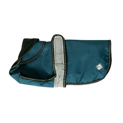 Afbeelding van Danish Design Blauw 2 In 1 Ultieme Verwijderbare Fleece Voering Regenbestendig Licht Reflecterende Hond/Puppy Jas 30 cm