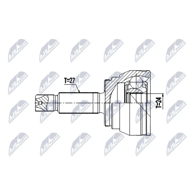 Afbeelding van Homokineet reparatie set, aandrijfas NTY NPZ KA 369