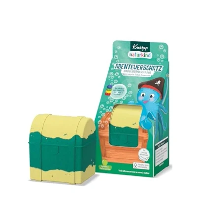 Afbeelding van Kneipp Naturkind badverrassing, avontuurschat, bruisende badbal voor kinderen, met verrassing, badplezier, schatkist kneedzeep om te spelen en reinigen, 1 stuk