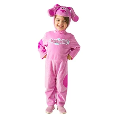 Afbeelding van Ciao s.r.l Blue&#039;s Clues Magenta Kostuum Kinderen Verkleedkleding Carnavalskleding voor Officiële licentie Roze Polyester 2 Delig Jumpsuit/Muts Maat 4 6 Jaar